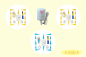 Preview: Sterne-Set A1b gelb/blau/gelb